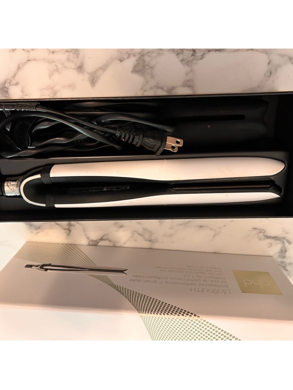 ghd White and Black Platinum+ Hair Straightener